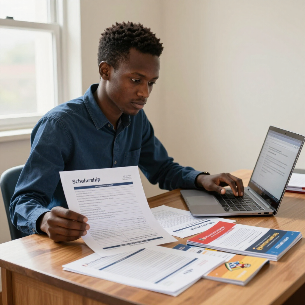 Kwekwe student, preparing study abroad applications with Prestige Scholar guidance