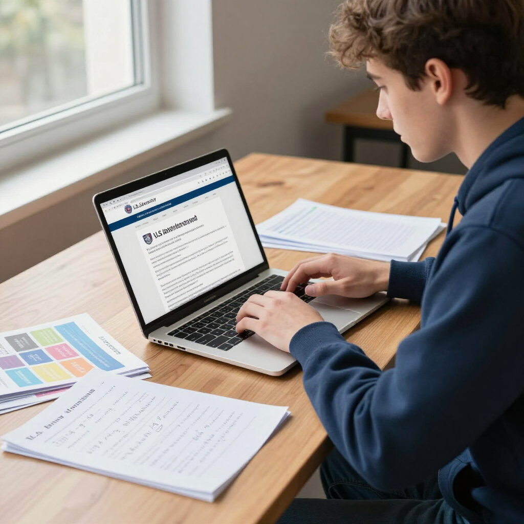 Victoria Falls student preparing study abroad and scholarship applications with Prestige Scholar