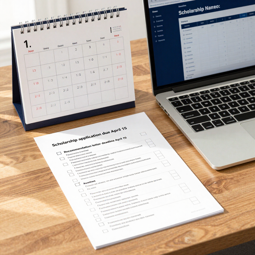 laptop showing scholarship list, illustrating Kwekwe students planning study abroad with Prestige Scholar.