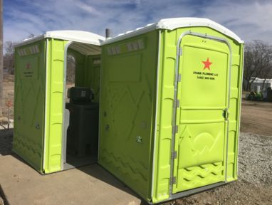 Neon Green Portable Restrooms — Fairbury, NE — Starr Plumbing LLC