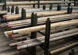 deposito di barre in acciaio