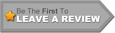 Gold star icon beside gray arrow banner reading “Be the First To LEAVE A REVIEW”