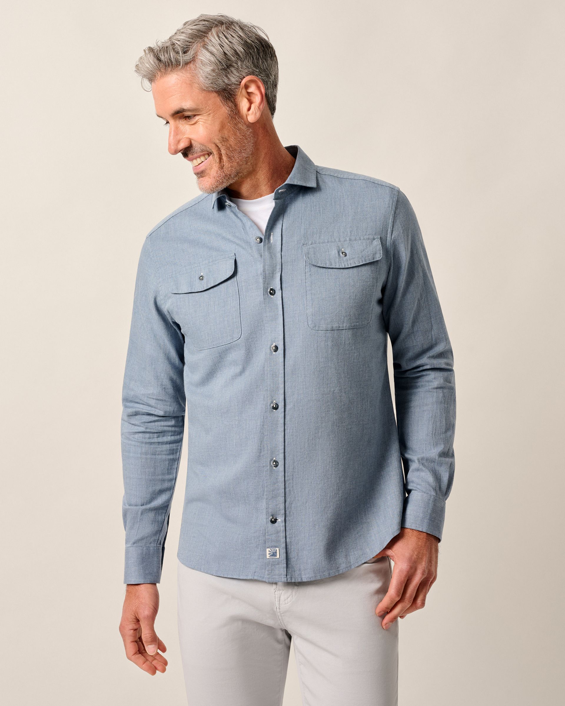 Johnnie-O Alpond Chambray Button Down Shirt
