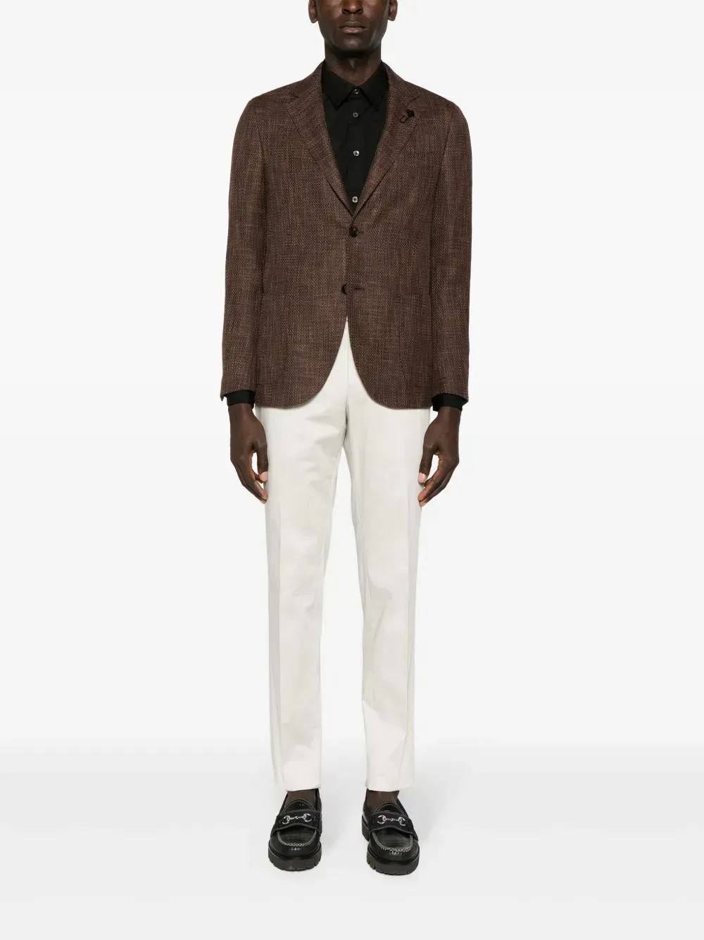 Lardini notched-lapels single-breasted blazer