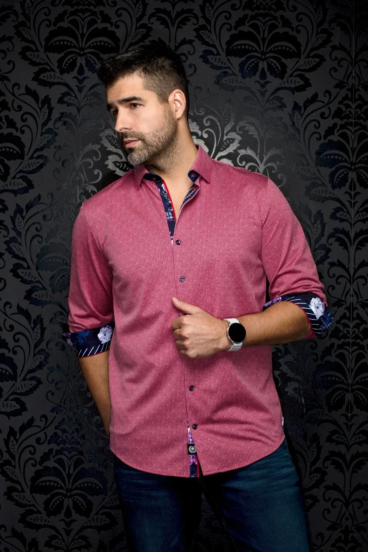 Au Noir HUXLEY Shirt, Fuchsia