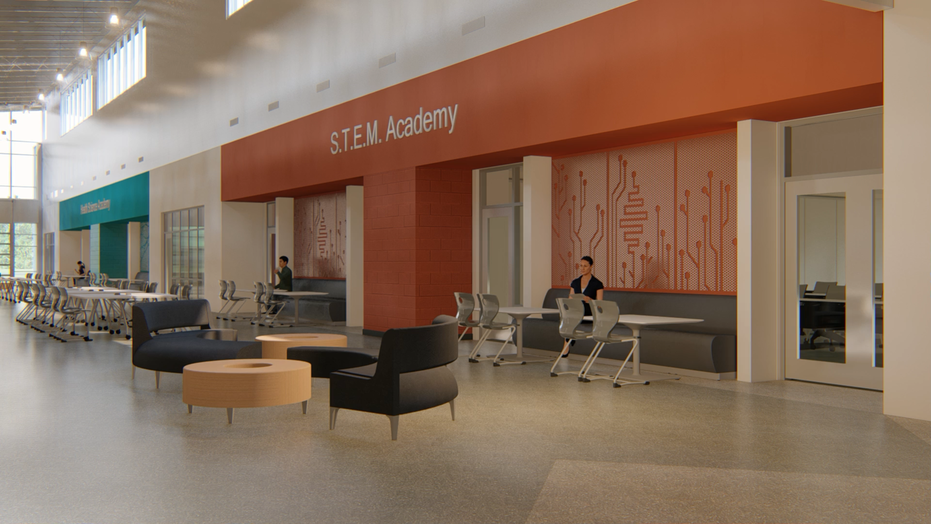 an artist 's impression of the new stem academy building .