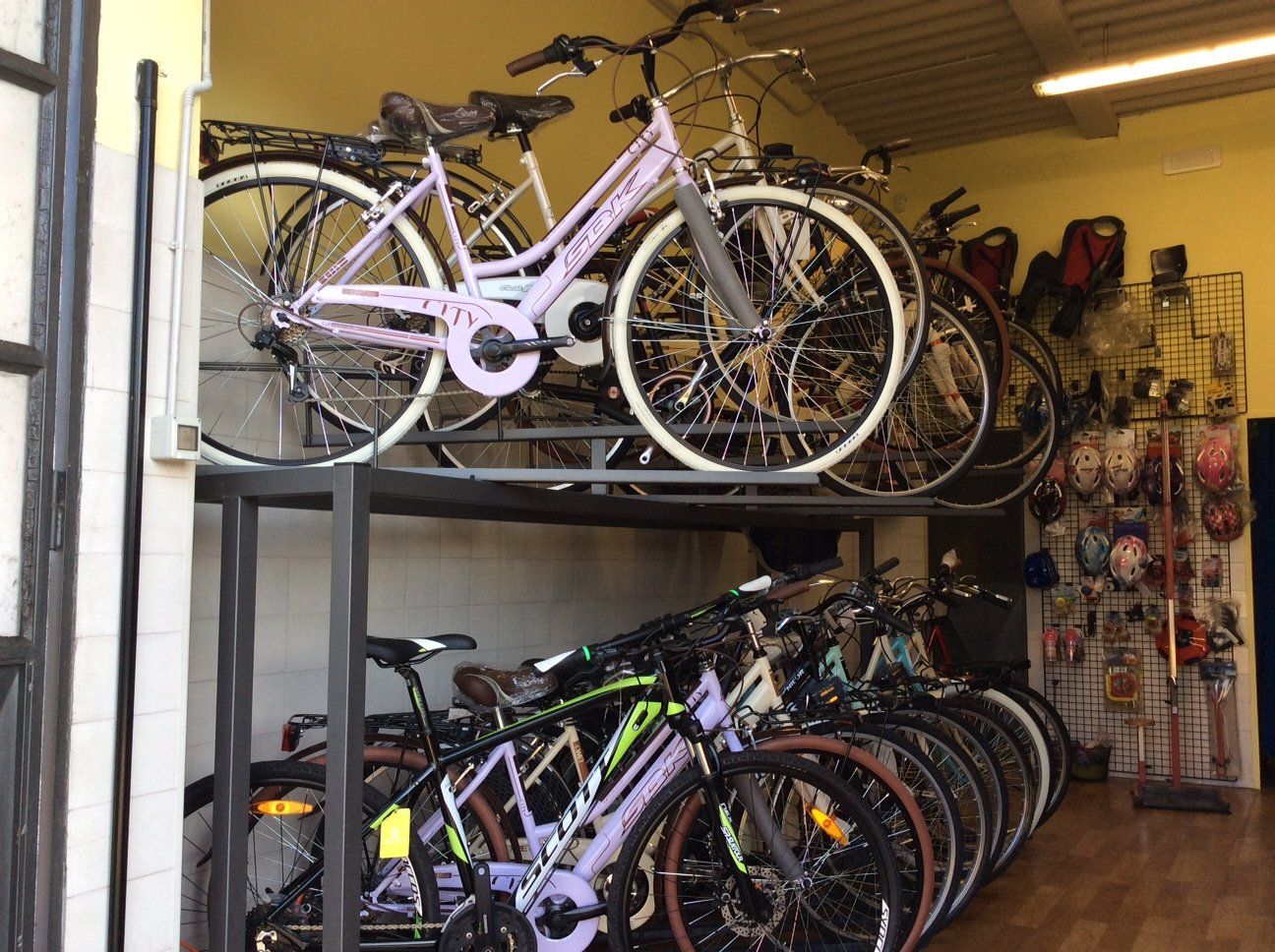 Esposizione biciclette - vendita al dettaglio e riparazione