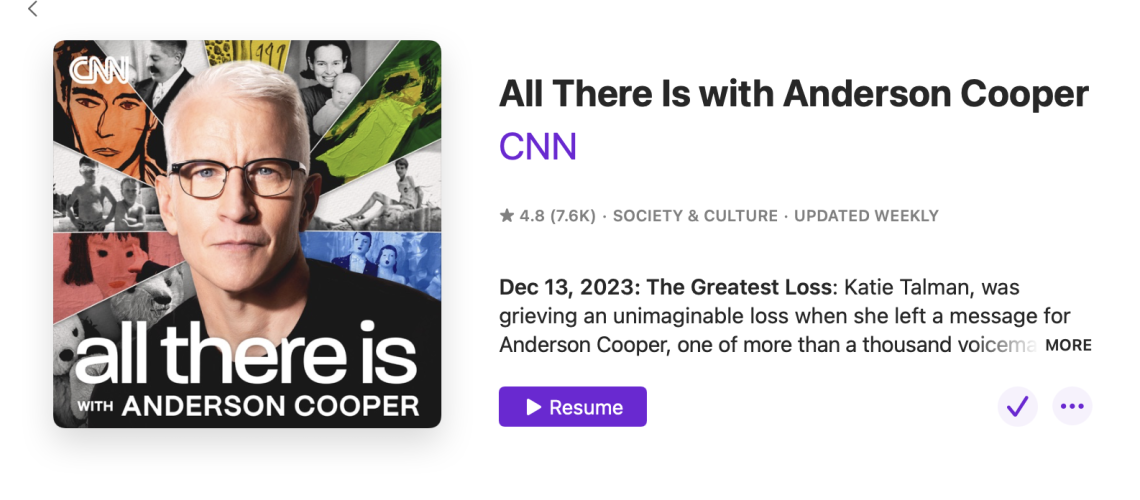 a poster for all there is with anderson cooper CNN. Anderson Cooper’s Reflection on Grief