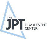 The logo for the jpt film and event center is a triangle.
