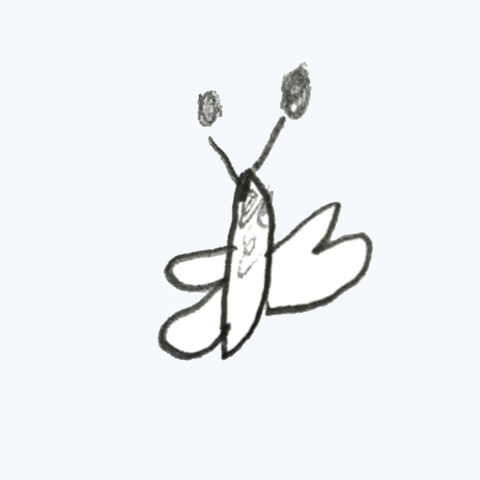 vlinder kindertekening