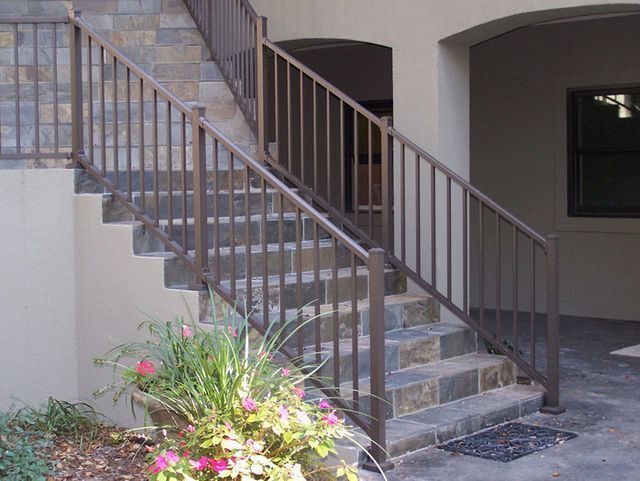 Aluminum Fence On Stairs