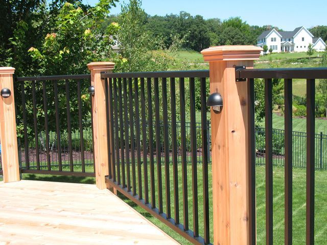 Aluminum Fence On Wooden Pole