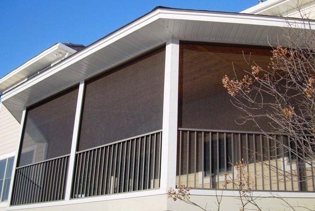 Residential House With Screen Railing