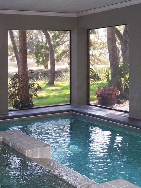 Residential Swimming Pool With Screen Railing