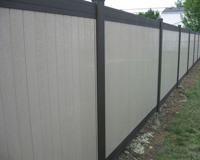 Residential Wooden Fence With Black Frame