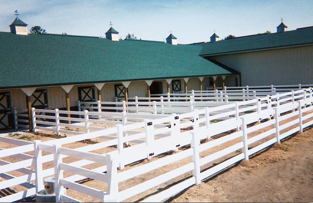 Row Of Vinyl Railing