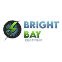 Bright Bay Electric logo: Lightning bolt icon within circle, company name in blue and green.