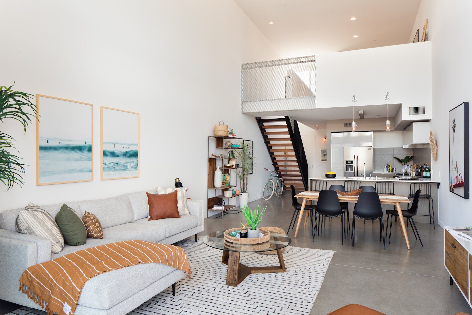 culver city loft living room