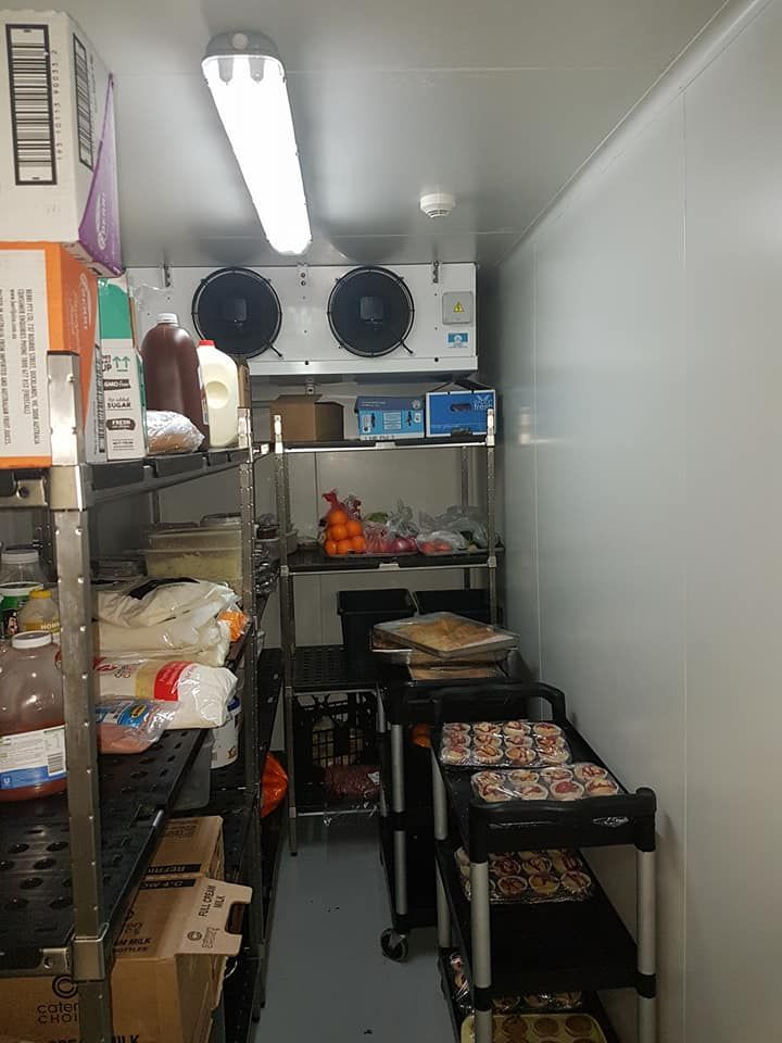 Narrow Commercial Walk-In Refrigerator with Shelves — Leader Air Conditioning in Queanbeyan, NSW