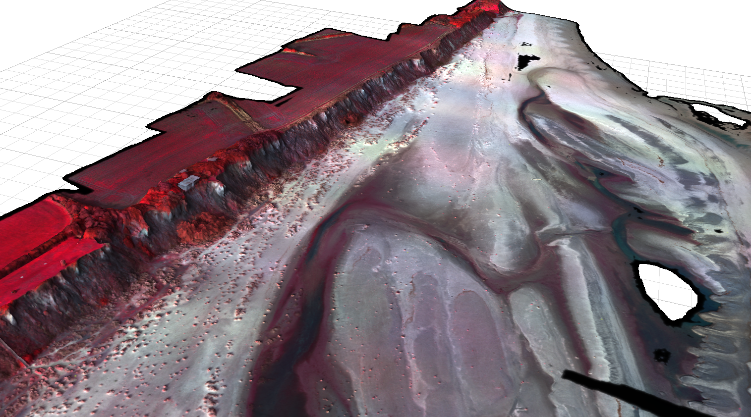 3d rendered outcome from multispectral survey