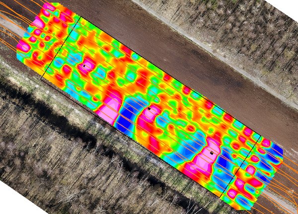 Magdrone magnetometer survey outcome