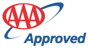 AAA Approved logo: red
