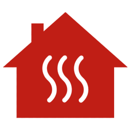 icona casa isolata termicamente