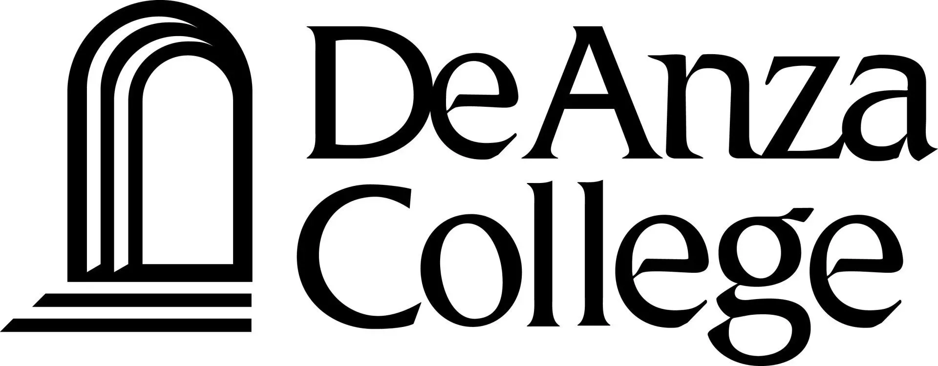 A black and white logo for deanza college