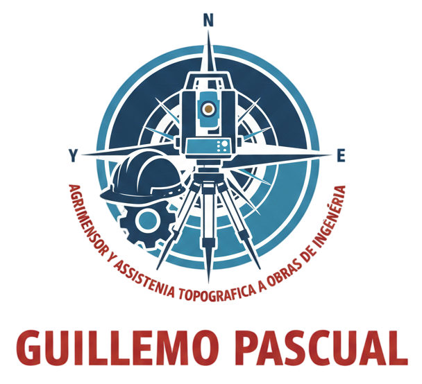 Logotipo de la Agrimensor y Asistencia Topográfica a Obras de Ingeniería Guillermo Pascual.