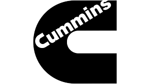 A black and white logo for cummins on a white background.