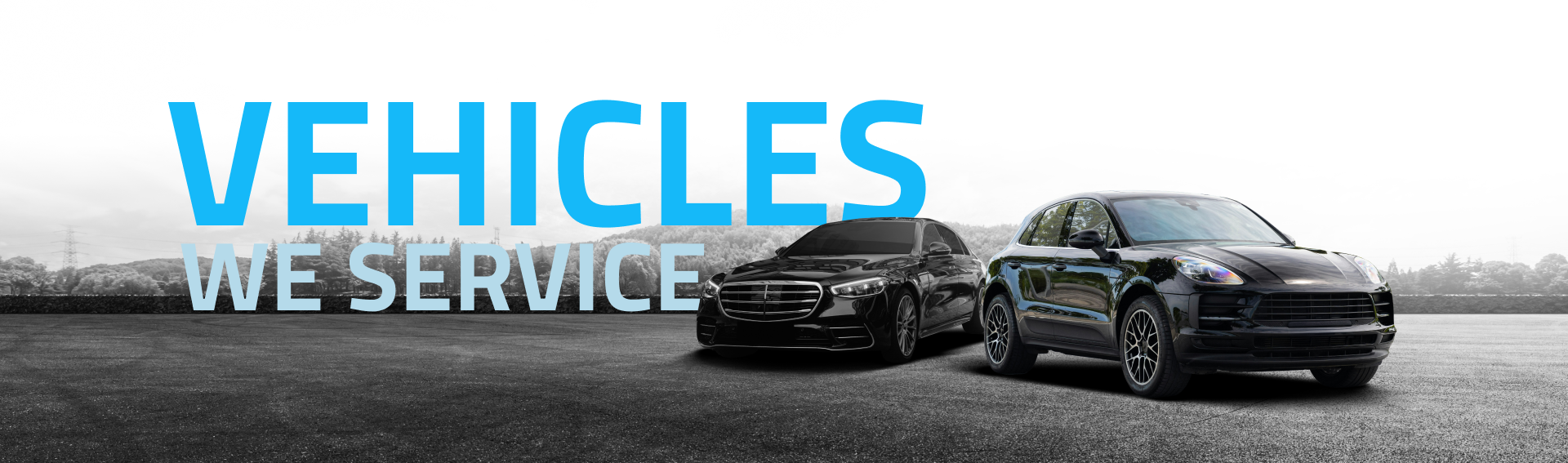 Vehicles We Service - Two black vehicles on asphalt | Autohaus Service & Sales