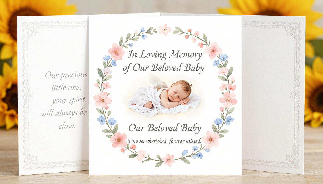 Rouwkaart voor baby