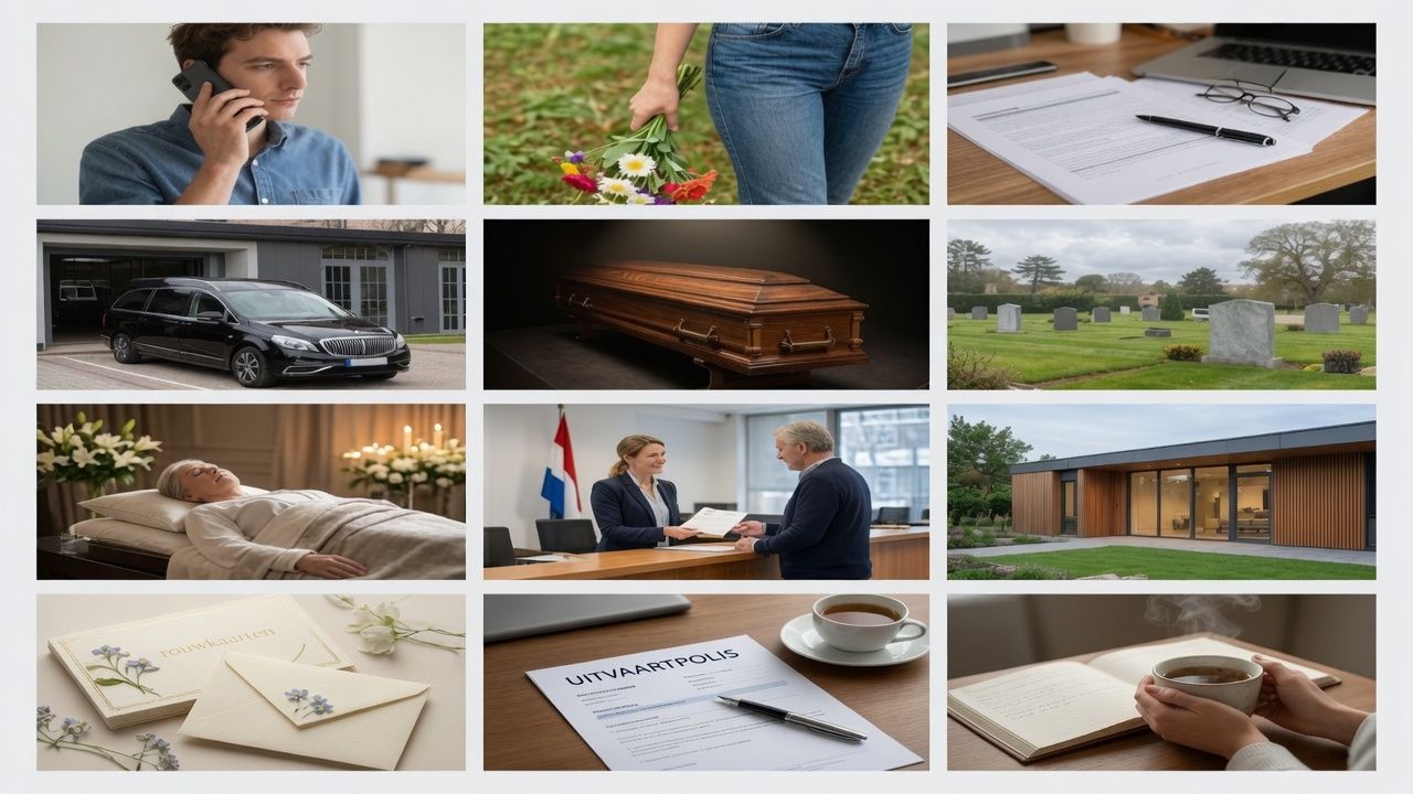 Illustratie van wat er bij een uitvaart komt kijken