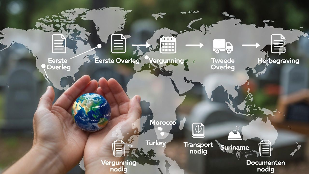 Stappenplan herbegraven buitenland - proces flowchart