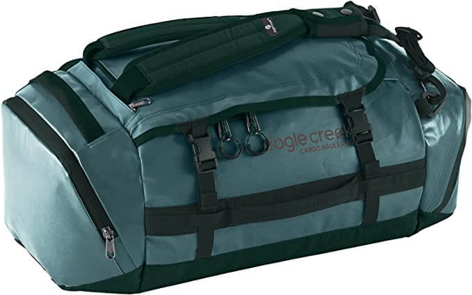 eagle creek cargo hauler duffel bag green backpack straps