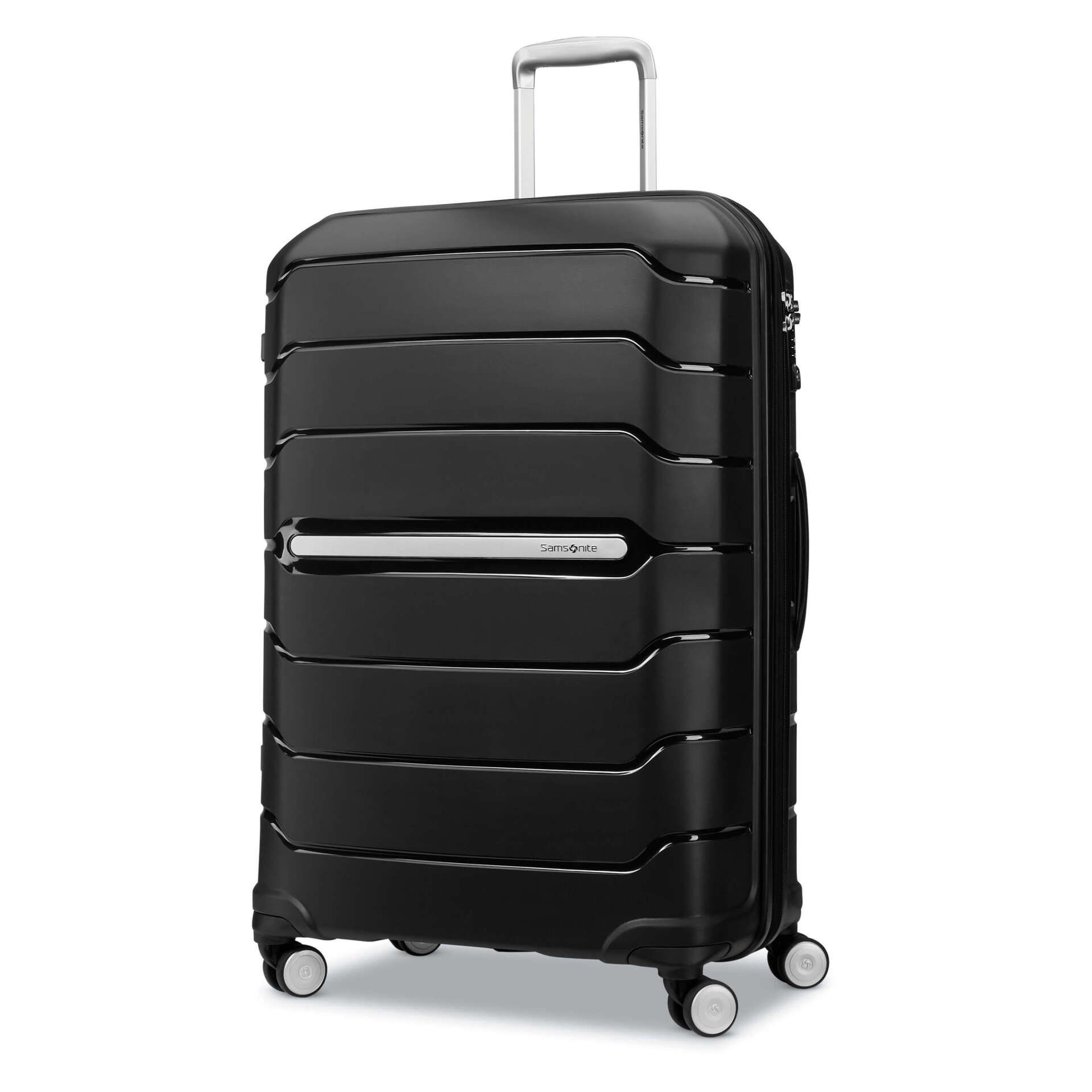 samsonite freeform hard case suitcase black suitcase silver hardware samsonite logo