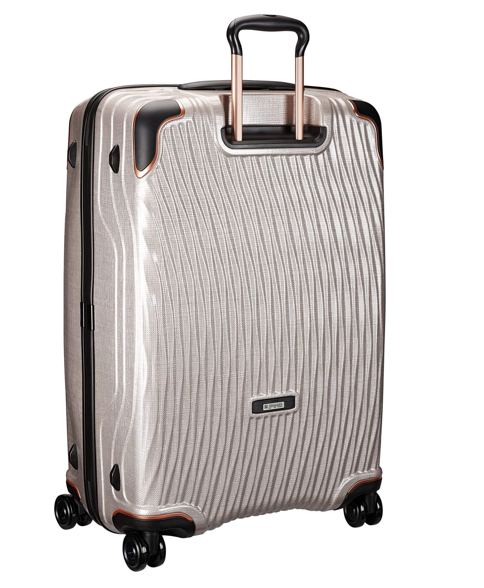 tumi extended trip packing case aluminum suitcase black hardware with handle and wheels