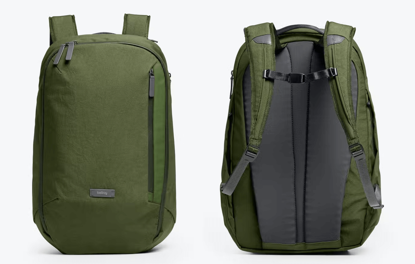 bellroy transit backpack green shoulder straps