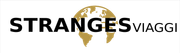 Il logo di stranges viaggi è blu e oro