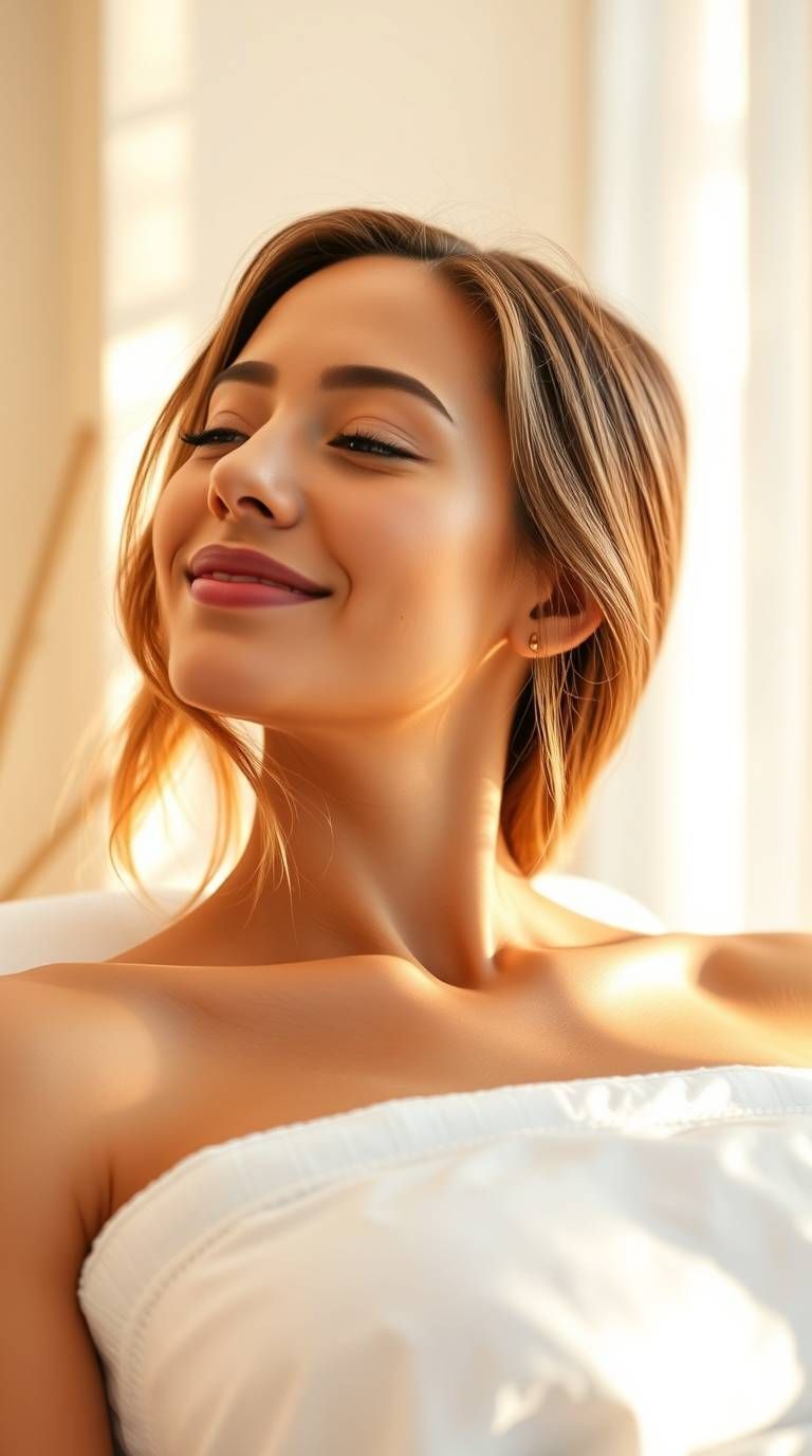A woman is getting PRF Facial treatment