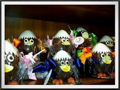soggetti di cioccolato pasquali
