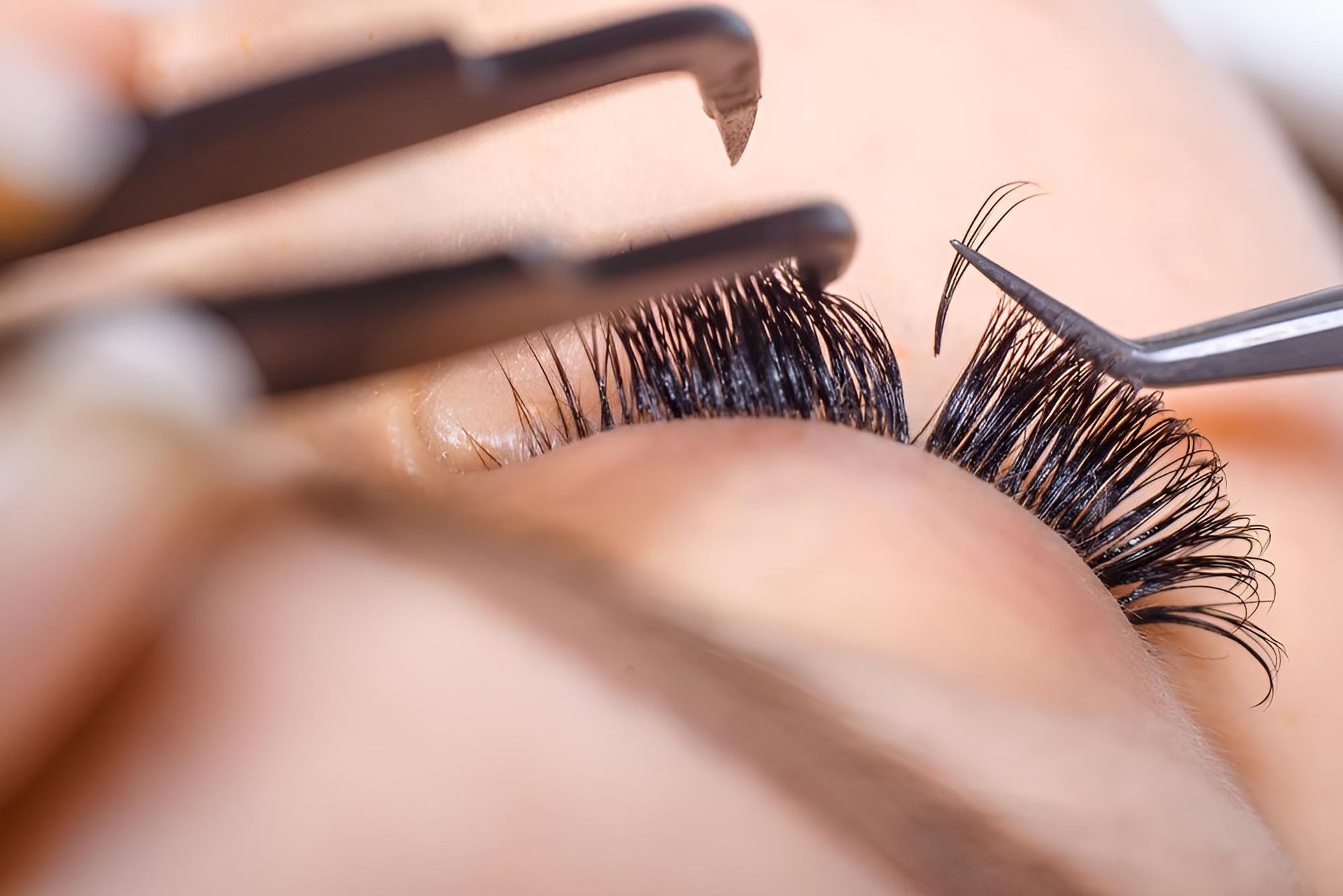 A Close Up of a Person Getting Eyelashes Done — Nonny Thai Healing Massage In Coffs Harbour, NSW
