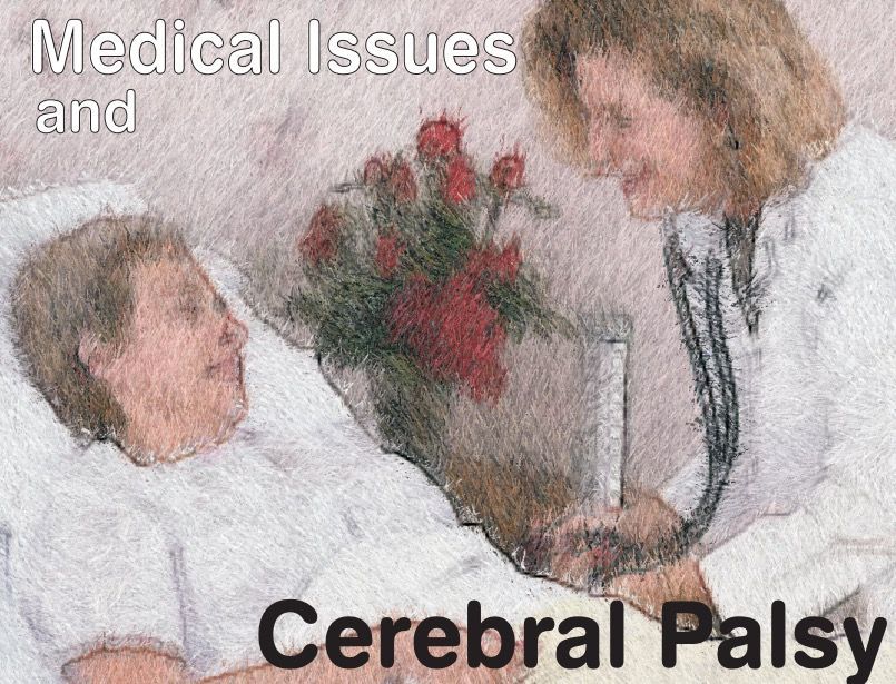 Nurse at bedside of a lady with Cerebral Palsy
