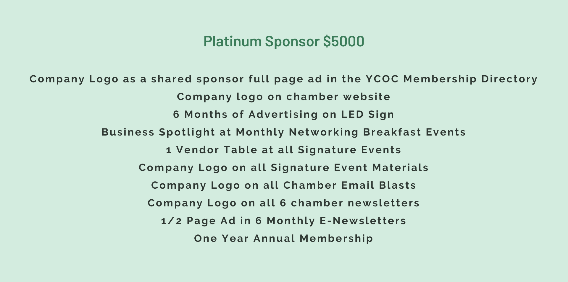 Platinum Level Sponsorship — Yorktown Heights, NY — Yorktown Chamber Of Commerce