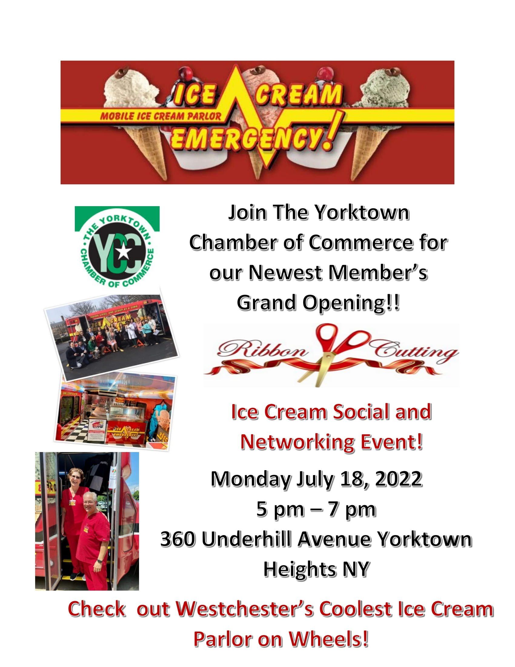 Ice Cream Emergency Event — Yorktown Heights, NY — Yorktown Chamber Of Commerce