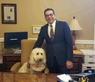 Mike Ellis & His Dog Louie — Lawyers Terre Haute, IN