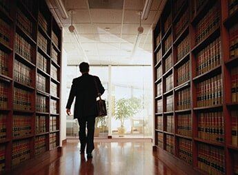 Man walking inside the law office — Lawyers Terre Haute, IN