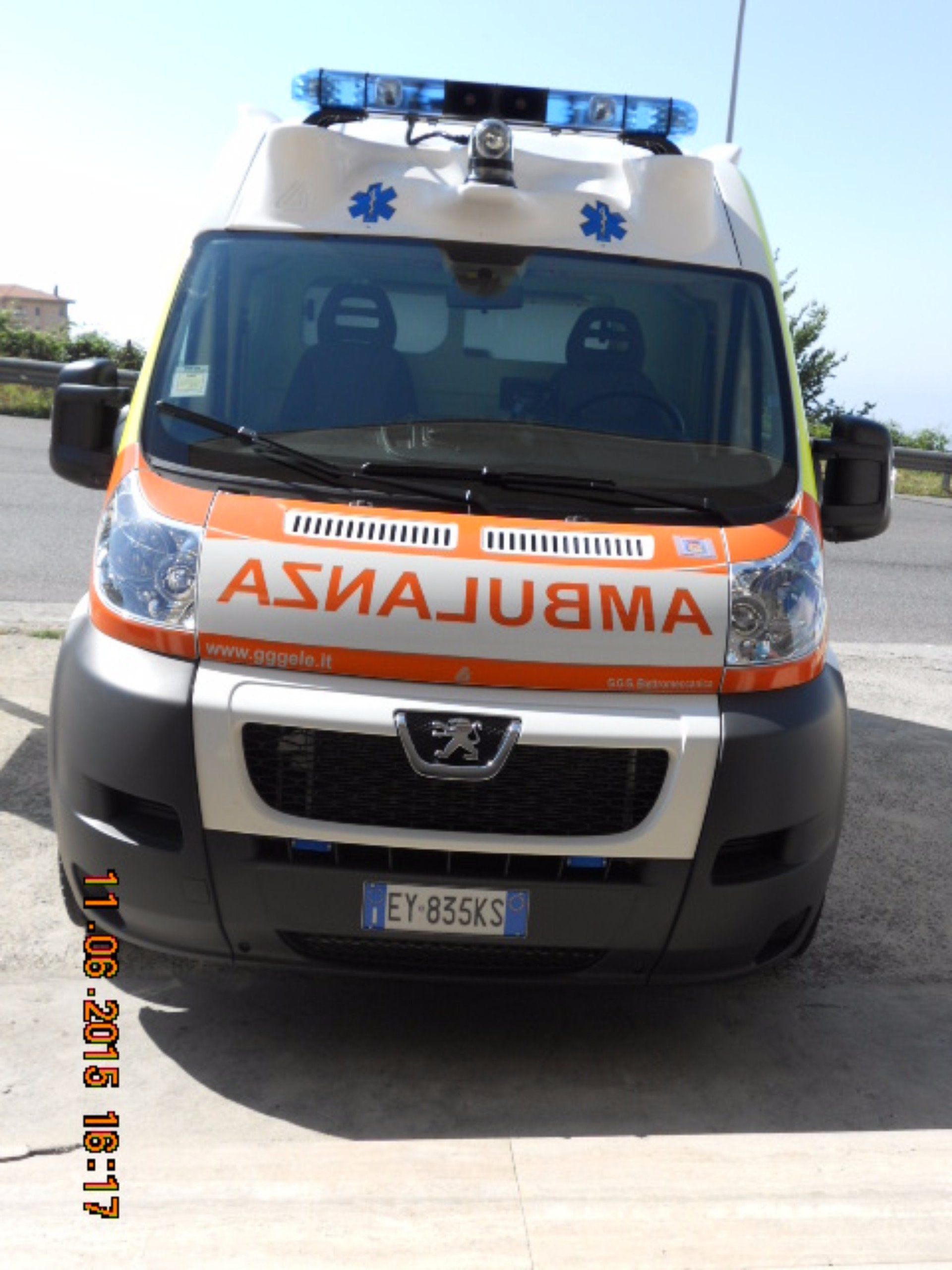 Frontal dell’ambulanza