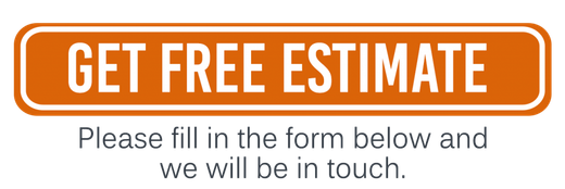 A button that says get free estimate please fill in the form below and we will be in touch