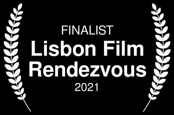 Laurels with text, finalist, Lisbon film rendezvous 2021
